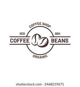 Coffee beans or coffee shop logo vector design template