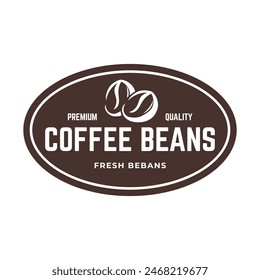 Coffee beans or coffee shop logo vector design template