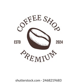 Coffee beans or coffee shop logo vector design template