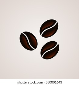 Coffee beans signs logo template