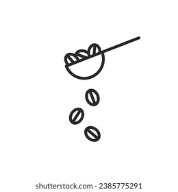 Coffee beans. Simple vector icon.