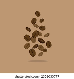 granos de café, boceto, ilustración vectorial, material perfecto, selección de granos