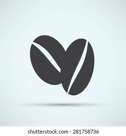 Coffee beans symbol