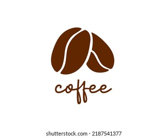 Coffee beans symbol icon logo illustration