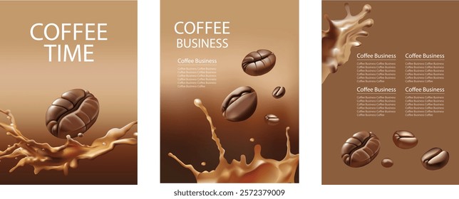 coffee beans template design, Vector illustration