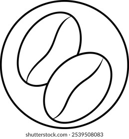 a coffee beans texture icon 