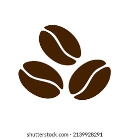 Coffee beans. Vector coffee bean icon. Logo, sign, icon