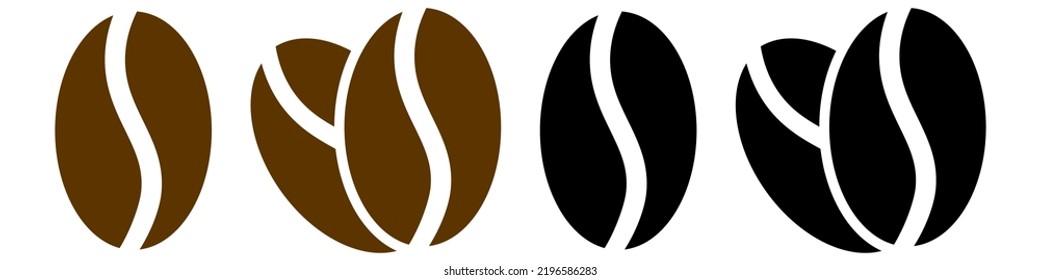 Coffee beans vector design for any purposes. Vector illustration isolated.