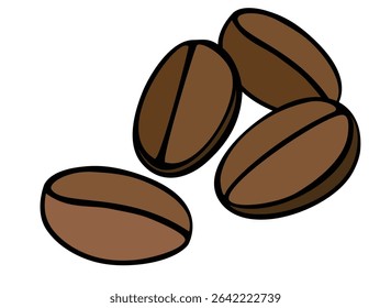 Coffee beans, coffee - vector full-color image for logo, pictogram. Coffee beans colored