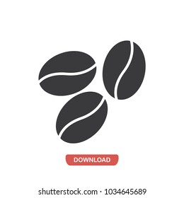 Coffee beans vector icon