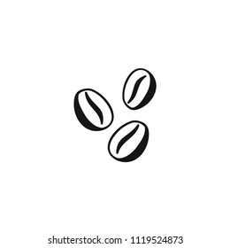 Coffee beans vector icon