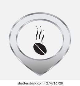 Coffee beans vector icon 