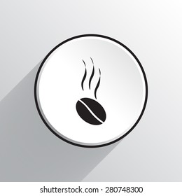 Coffee beans vector icon 