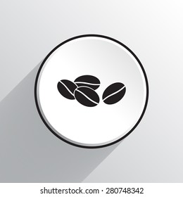 Coffee beans vector icon 