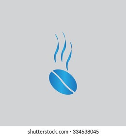 Coffee beans vector icon 