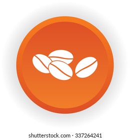 Coffee beans vector icon 