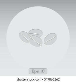 Coffee beans vector icon 
