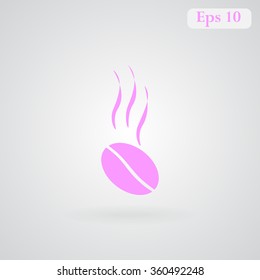 Coffee beans vector icon 