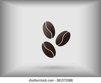 Coffee beans vector icon