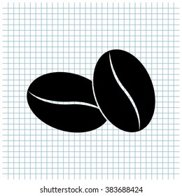 coffee beans vector icon