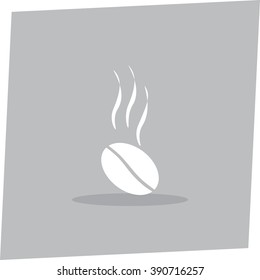 Coffee beans vector icon 