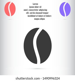 Coffee beans vector icon. Coffee for business lunch icon. Coffee for cafe. Coffee to drink icon. 10 eps Lorem ipsum icon . flat design.