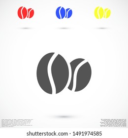 Coffee beans vector icon. Coffee for business lunch icon. Coffee for cafe. Coffee to drink icon. 10 eps Lorem ipsum icon . flat design.