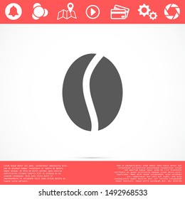 Coffee beans vector icon. Coffee for business lunch icon. Coffee for cafe.  