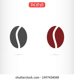 Coffee beans vector icon. Coffee for business lunch icon. Coffee for cafe. Coffee to drink icon. 10 eps Lorem ipsum icon . flat design.