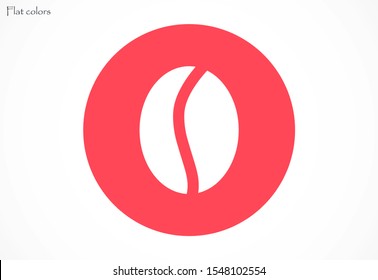Coffee beans vector icon. Coffee for business lunch icon. Coffee for cafe. Coffee to drink icon. 10 eps Lorem ipsum icon . flat design.
