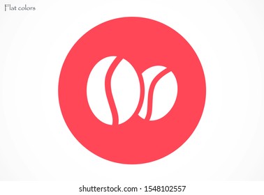 Coffee beans vector icon. Coffee for business lunch icon. Coffee for cafe. Coffee to drink icon. 10 eps Lorem ipsum icon . flat design.