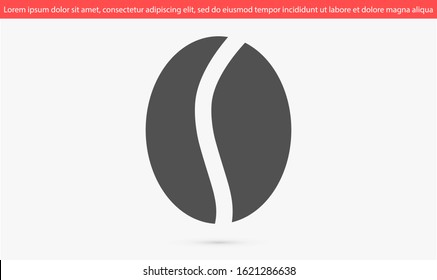 Coffee beans vector icon. Coffee for business lunch icon. Coffee for cafe. Coffee to drink icon. 10 eps Lorem ipsum icon . flat design.