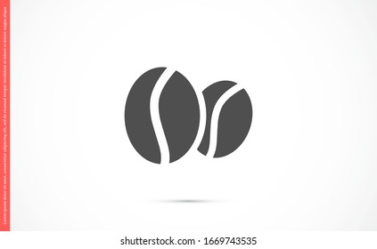 Coffee beans vector icon. Coffee for business lunch icon. Coffee for cafe. Coffee to drink icon. 10 eps Lorem ipsum icon . flat design.
