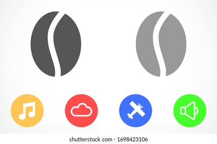 Coffee beans vector icon. Coffee for business lunch icon. Coffee for cafe. Coffee to drink icon. 10 eps Lorem ipsum icon . flat design.