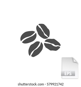 Coffee beans vector icon illustration
