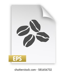 Coffee beans vector icon illustration