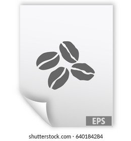 Coffee beans vector icon illustration
