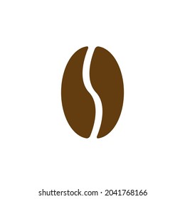 Coffee beans vector icon. Coffee beans on light background. Simple vector illustration. Cup flat icon.