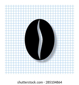 coffee beans - vector icon with shadow