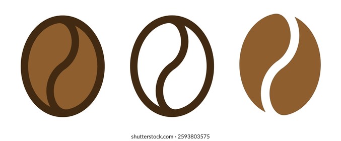 coffee beans vector. icon, symbol