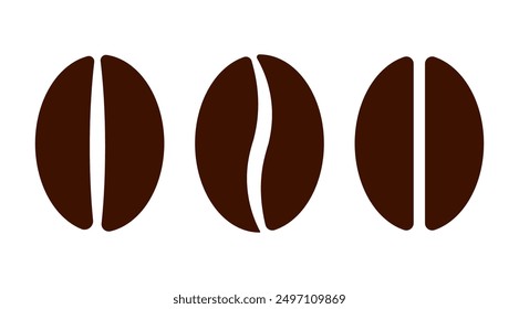 Coffee Beans Vector Icons design for cafe and Beverage illustration, Offee logo, Espresso, Roasted symbol, Vector stock