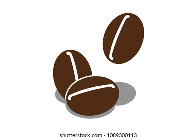 Coffee beans vector illustration.