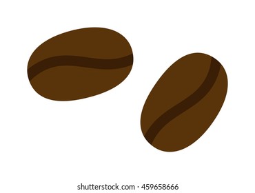 Coffee beans vector illustration black espresso natural aroma breakfast