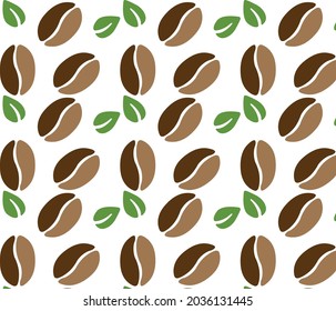 Coffee beans vector illustration. design .pattern