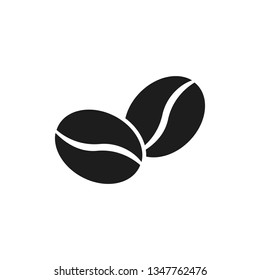 Coffee beans vector illustration. Flat design icon. Isolated.