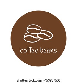 Coffee beans vector illustration. Hand drawn coffee beans icon