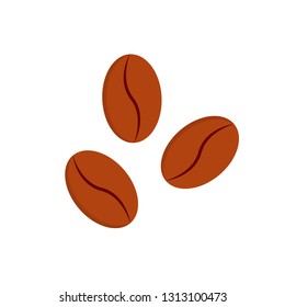 Coffee beans. Vector illustration isolated on white background