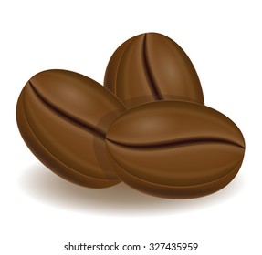 coffee beans vector illustration isolated on white background