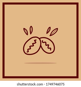 coffee beans vector illustration logo template simple style