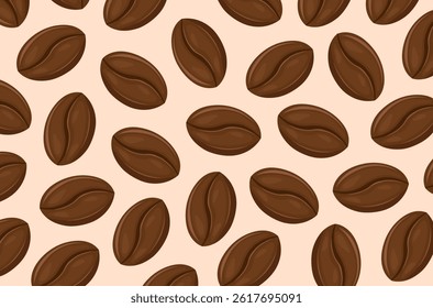 Coffee beans vector illustrations background.